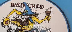 Vintage Rat Fink Porcelain Gas Oil Wild Child Roth Hot Rod Service Pump Sign