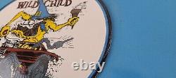 Vintage Rat Fink Porcelain Gas Oil Wild Child Roth Hot Rod Service Pump Sign