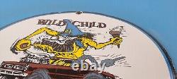 Vintage Rat Fink Porcelain Gas Oil Wild Child Roth Hot Rod Service Pump Sign