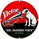 Vintage Rca Porcelain Sign Record Player Gramophone Gas Oil Nipper The Dog