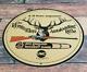 Vintage Remington Porcelain Rifle Ammo Buck Deer Service Sales Gas Pump Sign