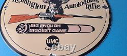 Vintage Remington Porcelain Sign Firearms Rifles Deer Ammo Guns Gas Pump Sign