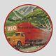 Vintage Reo Trucks 1957 Oil Porcelain Gas Pump Sign