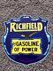Vintage Richfield Gasoline Heavy Metal Gas Station Pump Sign 11.5 X 12