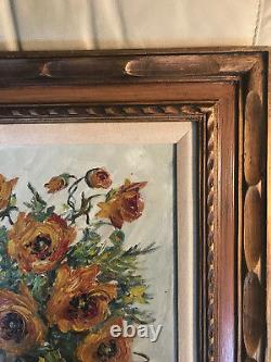 Vintage Rimeri Still-Life With Flowers Oil Painting Signed And Framed