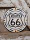 Vintage Route 66 Porcelain Sign Highway Roadway Missouri Arizona Oil Gas Station