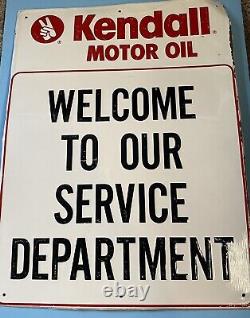 Vintage SCIOTO EMBOSSED KENDALL MOTOR OIL TIN SIGN LARGE 24X 18