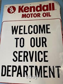 Vintage SCIOTO EMBOSSED KENDALL MOTOR OIL TIN SIGN LARGE 24X 18