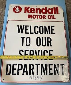 Vintage SCIOTO EMBOSSED KENDALL MOTOR OIL TIN SIGN LARGE 24X 18