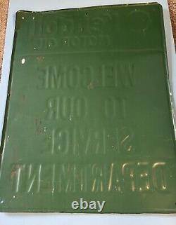 Vintage SCIOTO EMBOSSED KENDALL MOTOR OIL TIN SIGN LARGE 24X 18