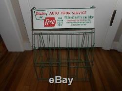 Vintage SINCLAIR GAS OIL STATION AUTO ADVERTISING DINO Map Display Rack SIGN