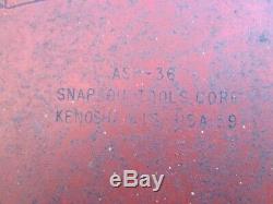 Vintage SNAP ON TOOL Display Rare 1950's Garage Shop Gas Oil Sign Metal Cabinet