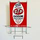 Vintage Stp Oil & Gasoline Treatment Wall Display Rack Sign