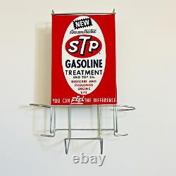 Vintage STP Oil & Gasoline Treatment Wall Display Rack Sign