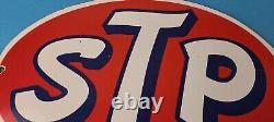 Vintage STP Porcelain Sign Gas Pump Automotive Sign