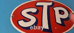 Vintage STP Porcelain Sign Gas Pump Automotive Sign