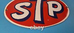 Vintage STP Porcelain Sign Gas Pump Automotive Sign