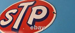 Vintage STP Porcelain Sign Gas Pump Automotive Sign