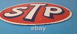 Vintage STP Porcelain Sign Gas Pump Automotive Sign
