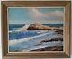 Vintage Seascape Oil On Board 1956 Ocean Scene Signed Coman Atlantic Painting