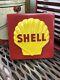 Vintage Shell Gas And Oil Advertising Sign Pump Plate 11x11