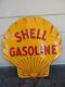 Vintage Shell Gasoline Double Sided Porcelain Sign 1929 Rare Automotive Car Gas