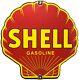 Vintage Shell Gasoline Porcelain Sign Gas Station Pump Plate Motor Oil Service