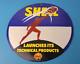 Vintage Shell Gasoline Sign Product Launch Gas Service Station Porcelain Sign