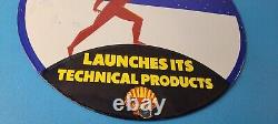 Vintage Shell Gasoline Sign Product Launch Gas Service Station Porcelain Sign