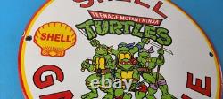 Vintage Shell Gasoline Sign Teenage Mutant Ninja Turtles Gas Porcelain Sign