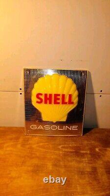 Vintage Shell Super Shell Gas Pump Signs Plastic
