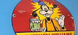 Vintage Sherwin Williams Paint Sign Porcelain Goofy Hardware Store Gas Sign