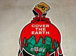 Vintage Sherwin Williams Paints Cover The Earth 12 Metal Gasoline & Oil Sign