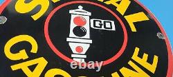 Vintage Signal Gasoline Porcelain Gas Motor Service Station Pump Sign