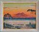 Vintage Signed Oil Painting Florida Sunset Beach Ocean Seascape On Canvas Ryswyk