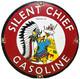 Vintage Silent Chief Gasoline Porcelain Gas Station Sign Motor Oil Pump Plate
