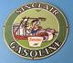 Vintage Sinclair Gas Porcelain Sign Flintstones Cave Man Gasoline Pump Sign