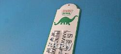 Vintage Sinclair Gas Sign Dino Service Pump Ad Sign on Porcelain Thermometer
