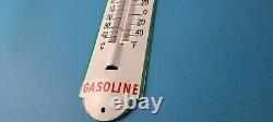 Vintage Sinclair Gas Sign Dino Service Pump Ad Sign on Porcelain Thermometer