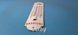 Vintage Sinclair Gas Sign Dino Service Pump Ad Sign on Porcelain Thermometer