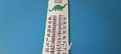 Vintage Sinclair Gas Sign Dino Service Pump Ad Sign on Porcelain Thermometer