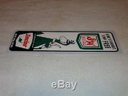 Vintage Sinclair Gasoline And S & H Green Stamps 15 Metal Gas & Oil Sign W Dino
