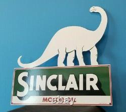 Vintage Sinclair Gasoline Porcelain Gas Motor Oil Service Large Barn Diecut Sign