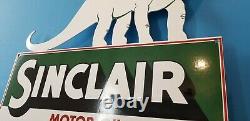 Vintage Sinclair Gasoline Porcelain Gas Motor Oil Service Large Barn Diecut Sign