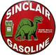 Vintage Sinclair Gasoline Porcelain Sign Dealership Gas Station Dino Motor Oil