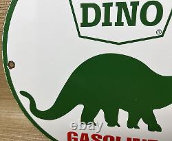 Vintage Sinclair Gasoline Porcelain Sign Dealership Gas Station Dino Motor Oil