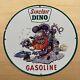 Vintage Sinclair Gasoline Porcelain Sign Dino Gas Oil Service Station Pump Plate
