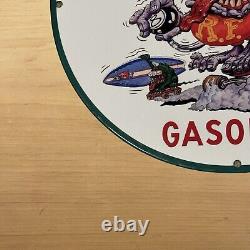 Vintage Sinclair Gasoline Porcelain Sign Dino Gas Oil Service Station Pump Plate