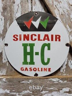 Vintage Sinclair Gasoline Porcelain Sign Gas Motor Oil Service Station Hc Garage