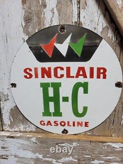 Vintage Sinclair Gasoline Porcelain Sign Gas Motor Oil Service Station Hc Garage